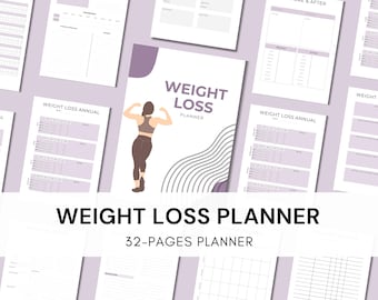 Weight Loss Planner, Weight Loss, Weight Loss Journal, Weight Loss Tracker, Workout tracker, Weekly meal Planner, Food journal, Fitness Plan