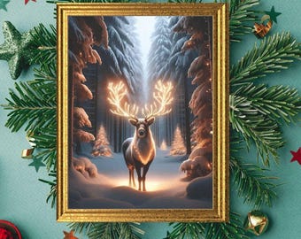 Paquete de láminas navideñas para pared / Decoración navideña para pared / Navidad estilo vintage / Láminas navideñas imprimibles para pared, decoración navideña para las fiestas