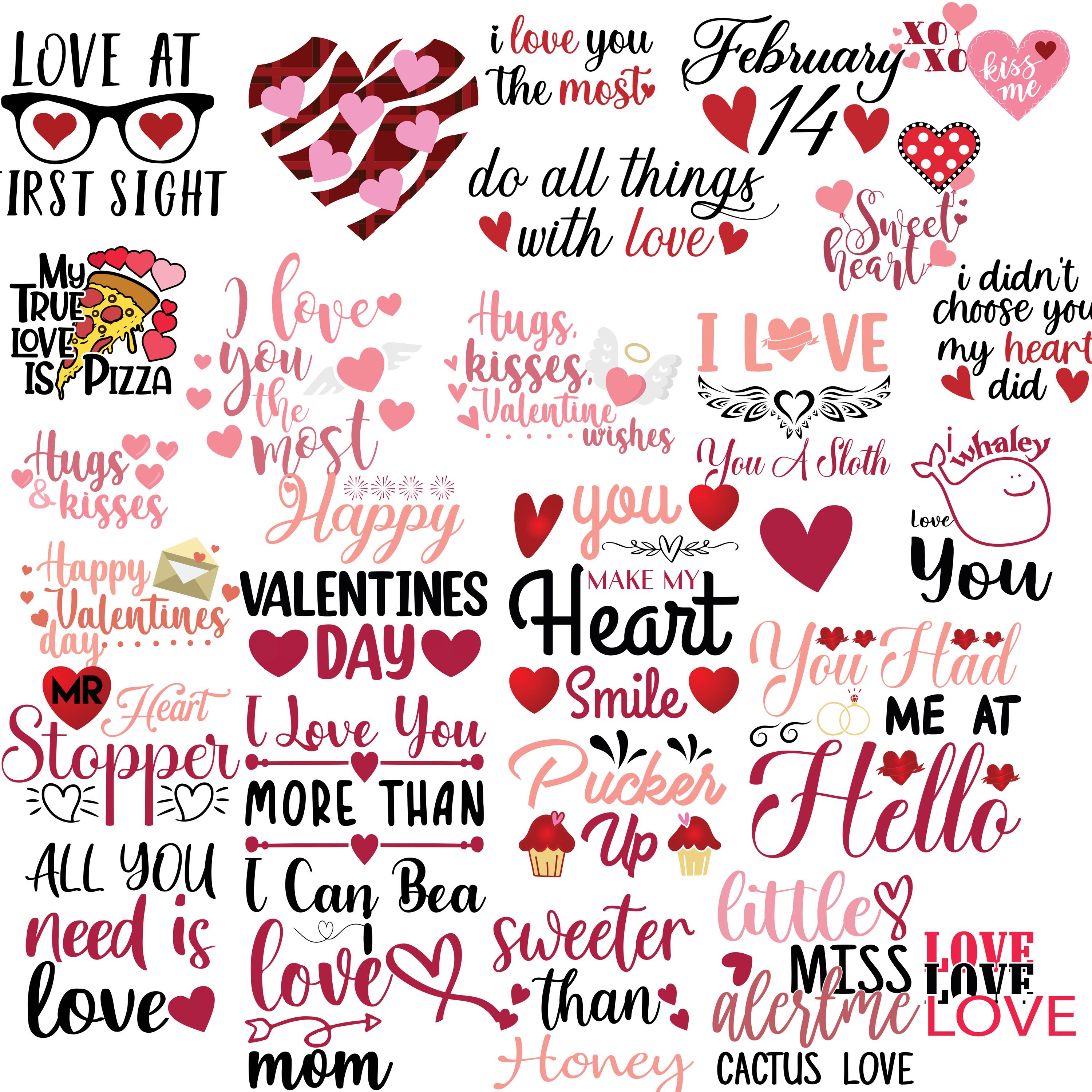 750+ Valentine's Day SVG PNG Mega Bundle | Valentine's Day Quotes ...