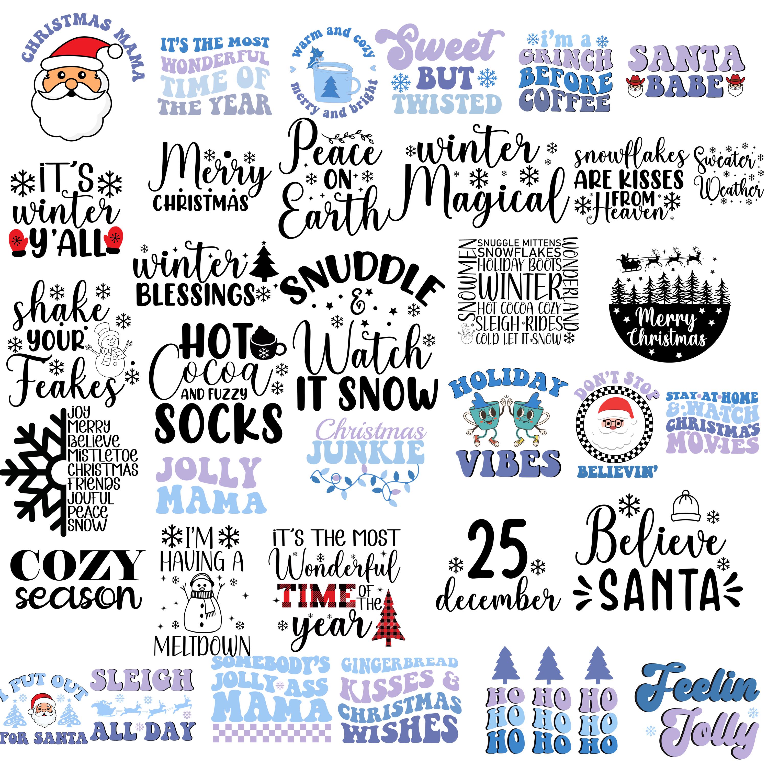 Winter Svg Bundle | Funny Winter Quotes Svg Png | Christmas Svg ...