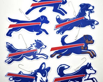 Buffalo Dog, Cat, and Horse Logo Christmas Ornaments - Labrador, Golden, Corgi, Collie, Husky, Poodle, and more!