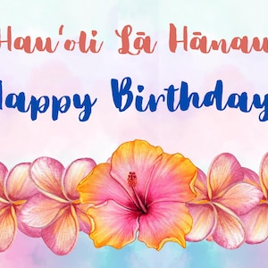 Hawaiianische alles- Gute zum Geburtstagkarte 13x18