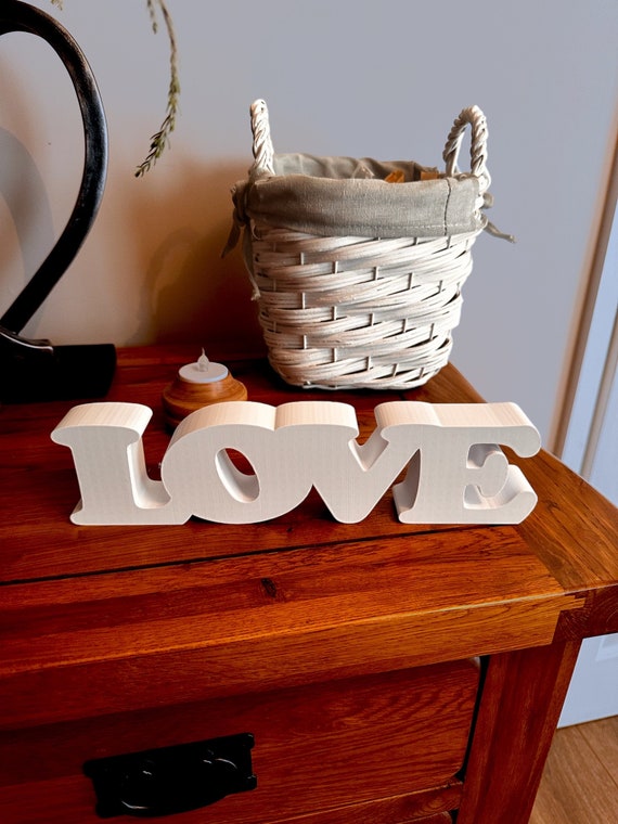 Cartello in legno personalizzato con scritta I Love You, per San Valentino, decorazione per la stanza di ingresso, rustico, in legno, per anniversario di matrimonio, festa, lavanderia, decorazione