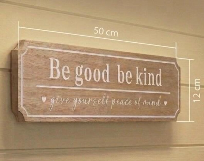 Be Good Be Kind Wood Sign: Inspirational Farmhouse Wall Decor, Rustic ...