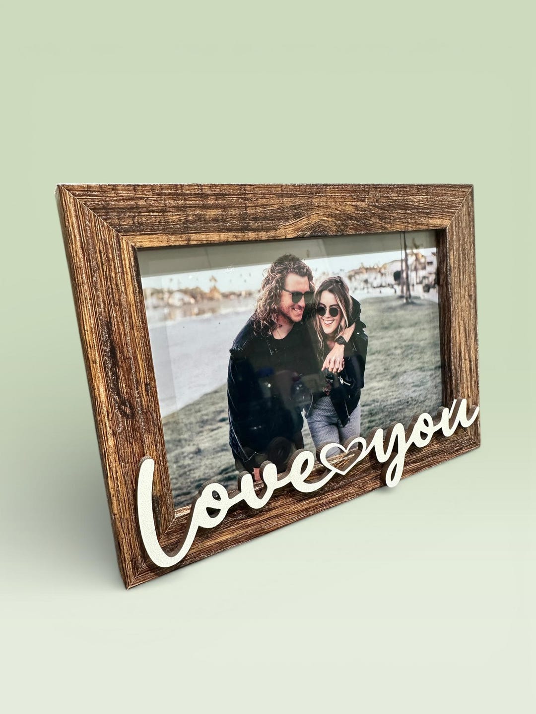 Sign Photo Frame Design Rustic Wood Photo Frame, Love Sign, Valentine Gift - Etsy