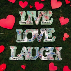 Letrero de mesa Live Laugh Love: decoración del hogar hecha a mano: regalo inspirador
