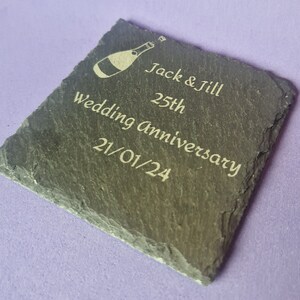 Engraved Slate Coaster