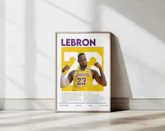 LeBron James – El Rey en Acción / Póster icónico del baloncesto