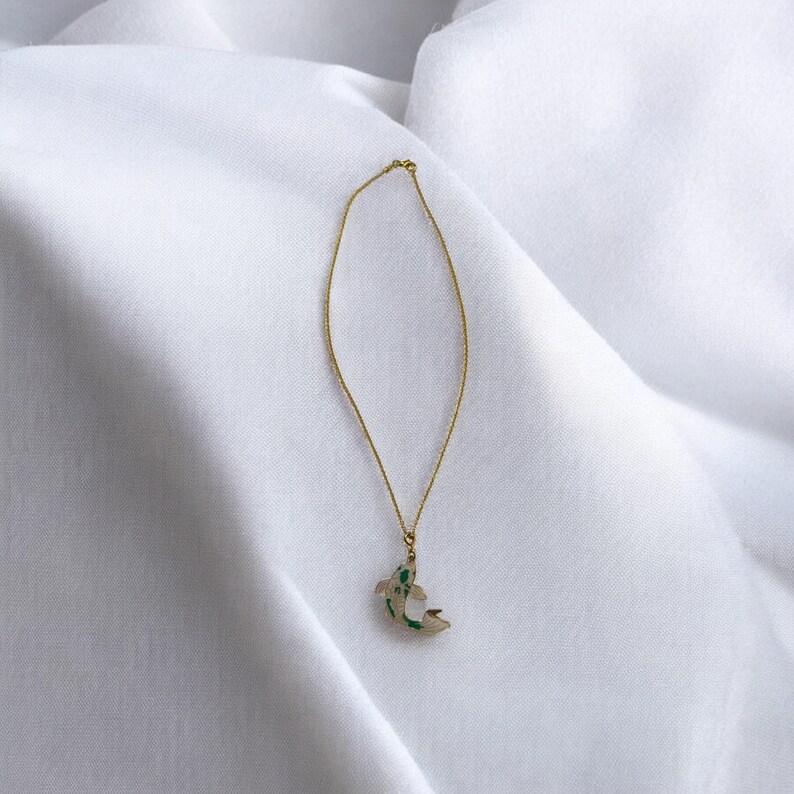 Coy Fish Pendant Necklace 18in/20in Gold Plated Chain Gift Idea Birthday Anniversary Baby Shower