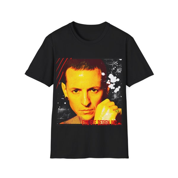 Chester Bennington/Linkin Park black or natural unisex softstyle tshirt || Casual, loungewear men and women’s tshirts.|| Size S-3XL.