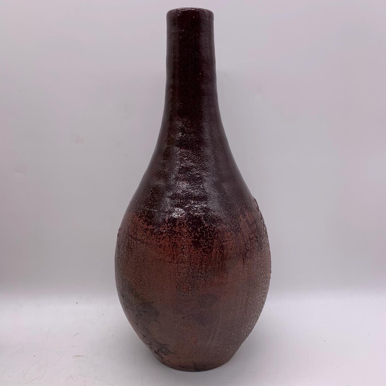 Vintage Mid Century Studio Pottery Oxblood Lava Glaze Brutalist Vase - Etsy