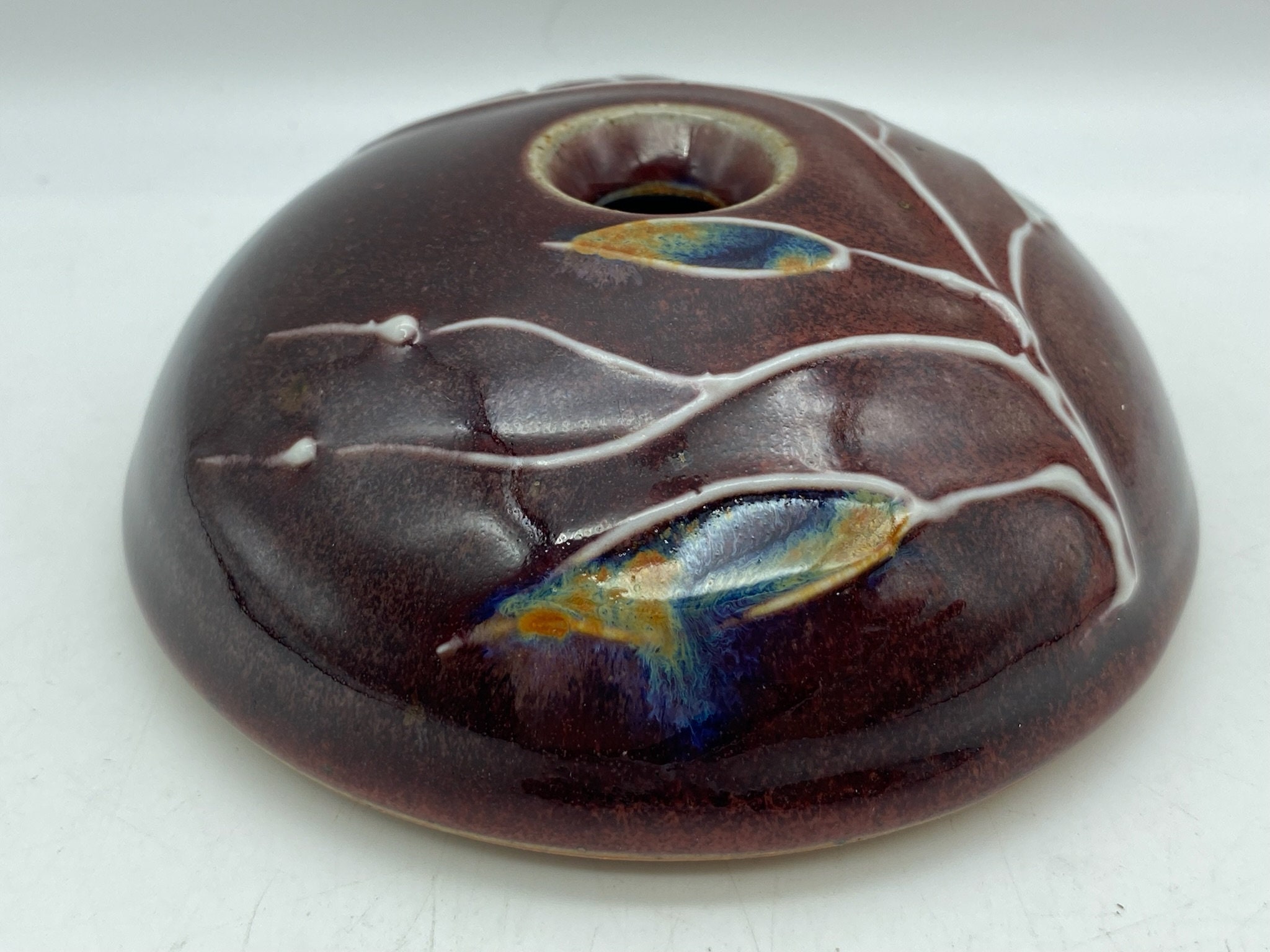 Vintage Studio Art Pottery Oil Lamp Stoneware Signed - Etsy
