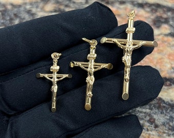 10K klassiek kruisbeeld bedel kruis - religieuze hanger, kruisen, kruisbeeld