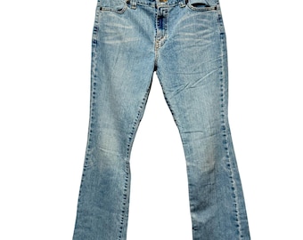 Jeans Levis Nouveau Low Boot Cut 525 in denim elasticizzato a lavaggio chiaro, taglia 14 M