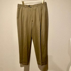 Herren Plissee Hose Olivgrün Hose Karriere Büro