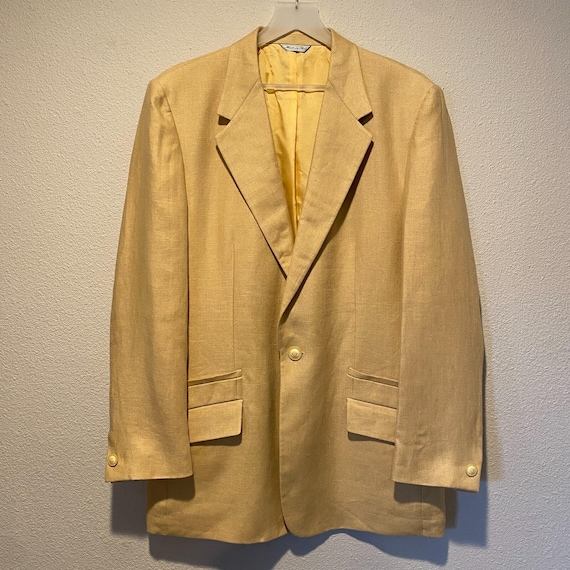 Vintage Gianni Versace Linen Blazer EU 52 US 42 Made in Italy
