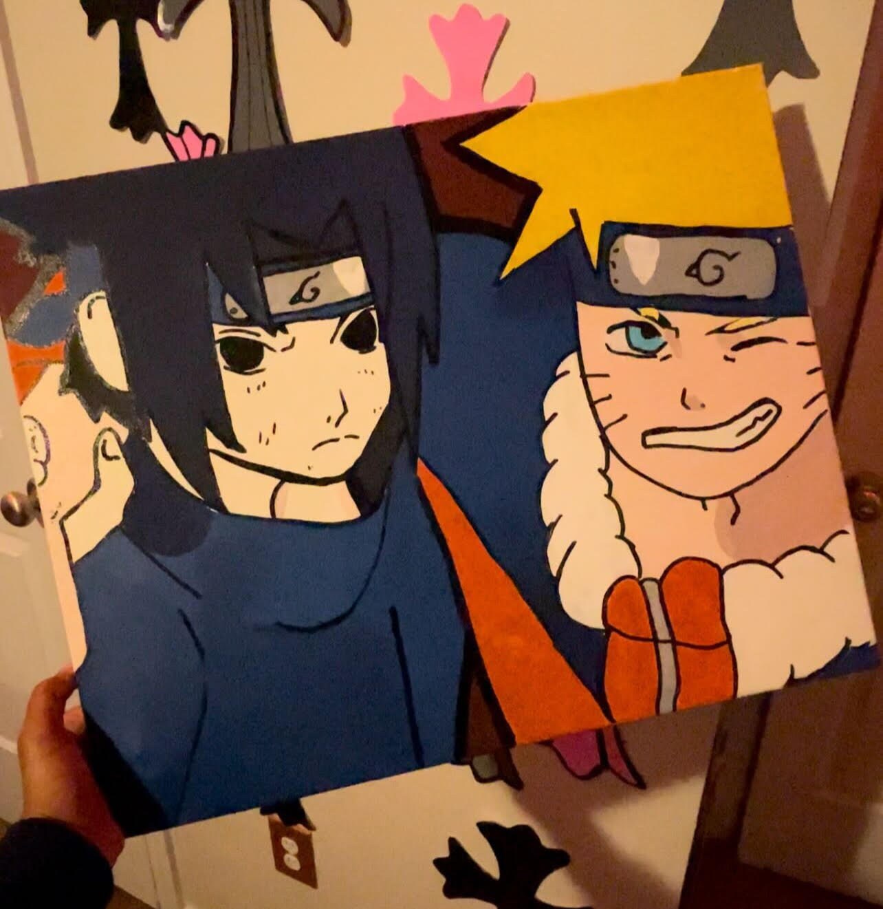 Naruto and Sasuke Painting Etsy