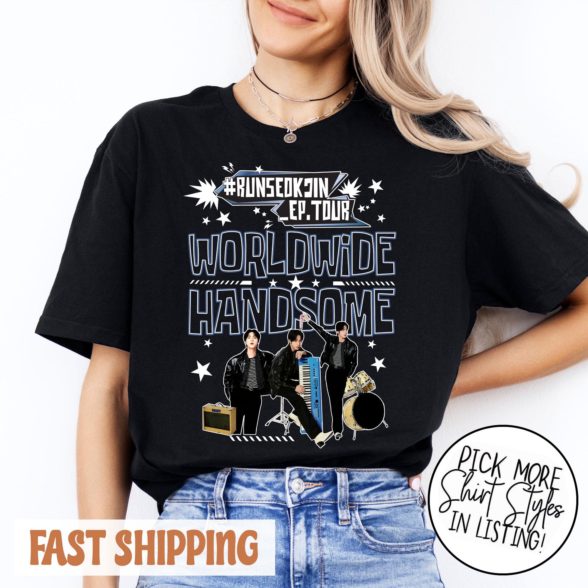 RUN SEOKJIN.TOUR MARCH Vネック S/S Tシャツ Trade | Run Seokjin EP Tour 2025 Run Jin BTS The First Tour