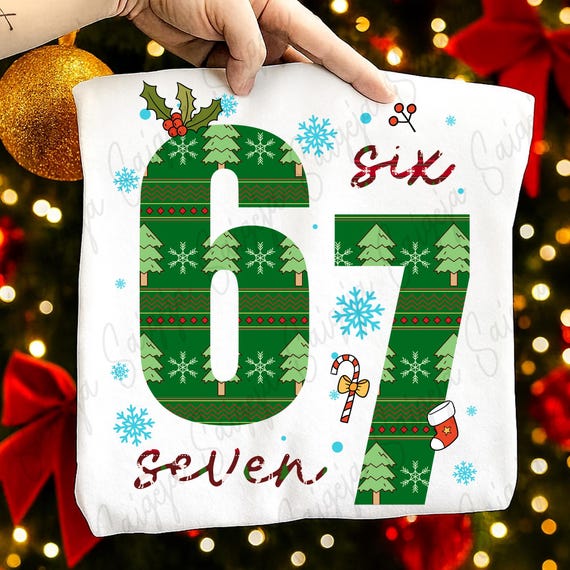 Six Seven Christmas PNG, Six Seven Png, Christmas Png, Viral