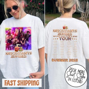 Zombies World Tour 2 Sided Shirt, Zombies 4 Girls Shirt, Zombies Skye Shirt, Epcot Summer Music Festival Outfits