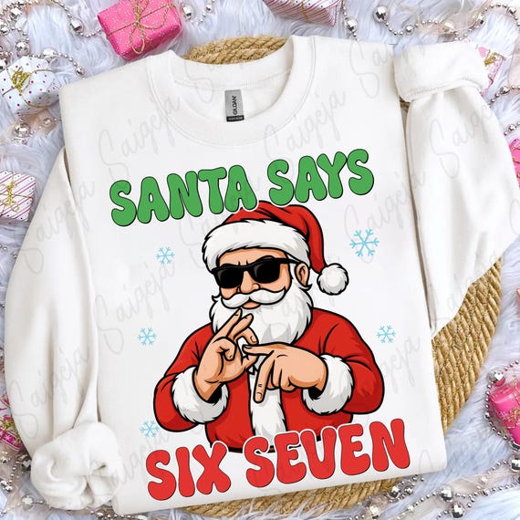 Santa Six Seven Christmas PNG, Six Seven Png, Christmas Png