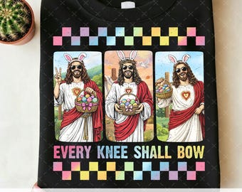 Every Knee Shall Bow Png, Easter God Jesus Png Design, Bible Design, Jesus Easter Bow, Bible Jesus