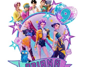 Custom Name & Age Kpop Huntrix Birthday PNG, Custom It's My Huntrix Birthday, Demon Hunter Birthday, Huntrix Birthday for Kid, Toddler Gift