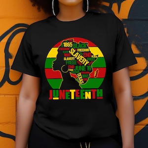 Juni 1865 Mädchen PNG, Juni Monat der schwarzen Geschichte, Black Lives Matter Shirt Design, 1865 Afro Amerika Png, Juni Karte Png