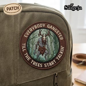 Jeder Gangster Till the Trees Start to Talk, Wendigo Polare Patch, Cryptid Horror Patch, Aufnäher zum Aufbügeln