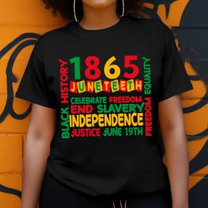 Juni 1865 PNG, Juni schwarzer Geschichtsmonat, Black Lives Matter Shirt Design, 1865 Afro America Png, Junteenth Karte Png
