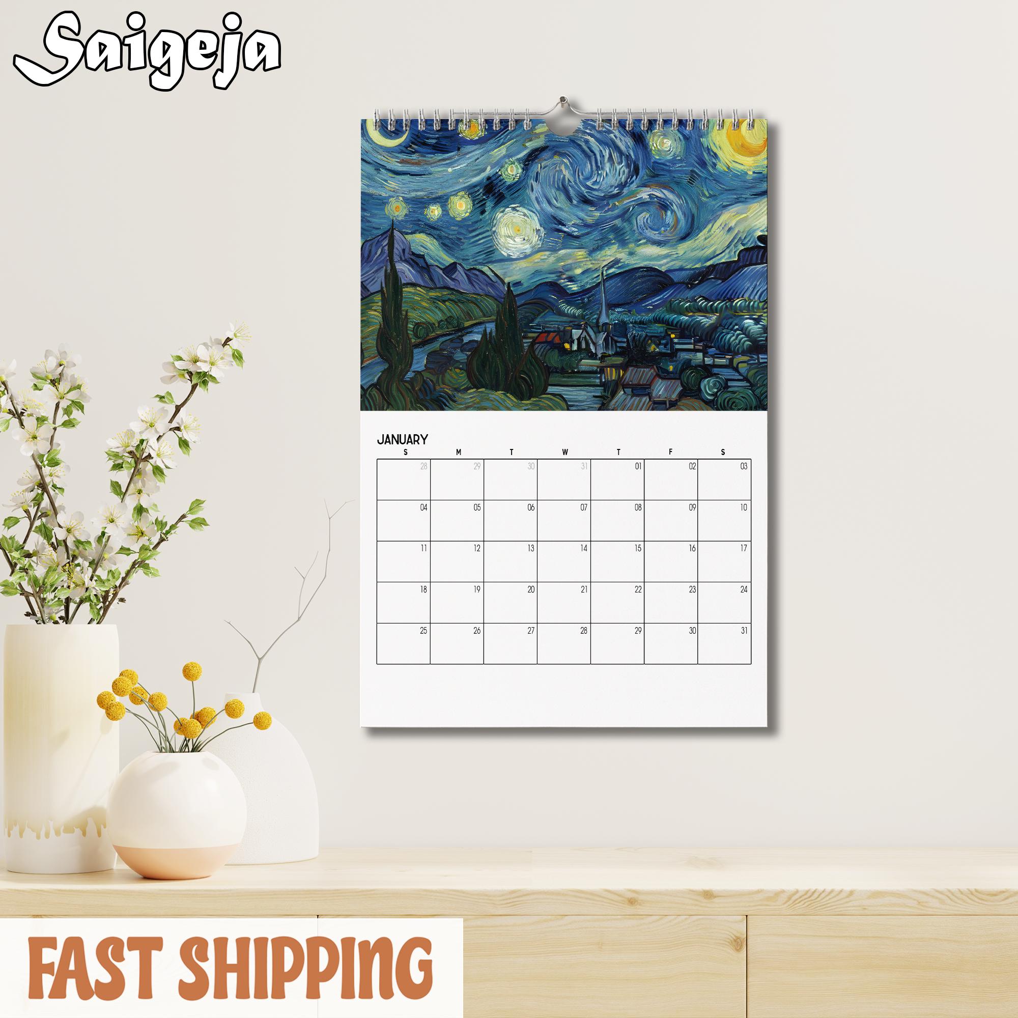 National Park Van Gogh 2026 Calendar - Starry Night Nature Decor - Etsy