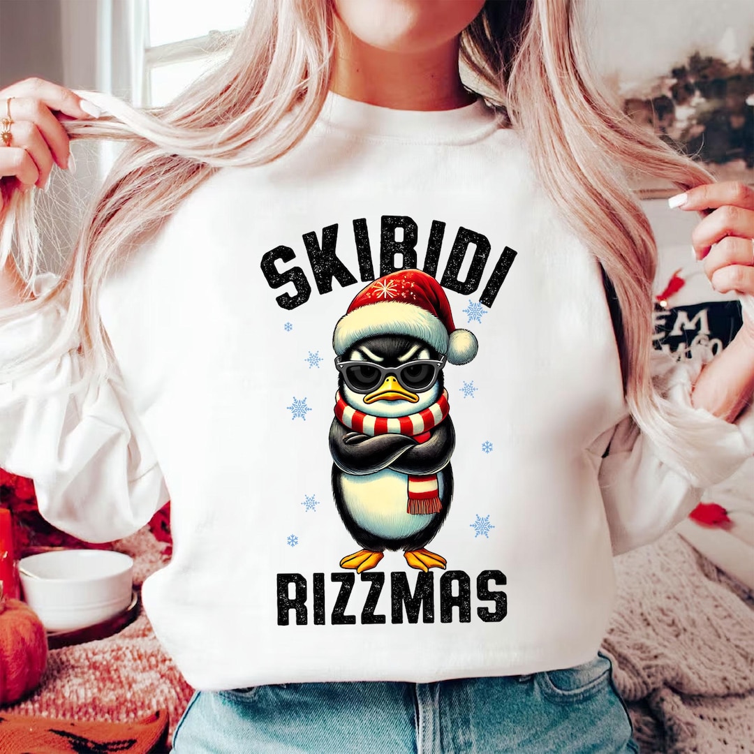 Skibidi Rizzmas Penguin Png, Merry Christmas Png, Christmas Family Png ...