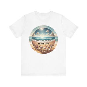 Burst Bubbles Short Sleeve Tee, Embrace Life T-Shirt, Comfort Zone Quote Shirt, Positive Vibes Top, Motivational Graphic Tee Shirt