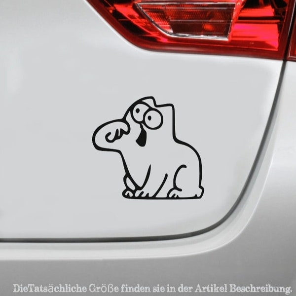 Autoaufkleber Katze Tankdeckel Sticker Tuning Lustig Lachen Einzigartig Fun Aufkleber