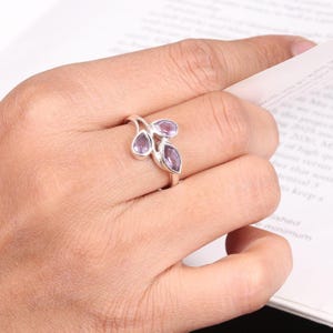 Amethyst Ring, 925 Sterling Silver Ring, Statement Ring, February Birthstone Ring, Handmade Silver Ring, Gemstone Silver Ring, Women's Rings