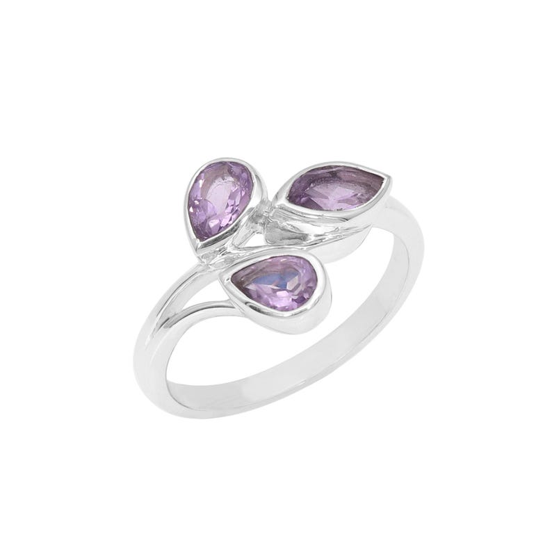 Amethyst Ring, 925 Sterling Silver Ring, Statement Ring, February Birthstone Ring, Handmade Silver Ring, Gemstone Silver Ring, Women's Rings