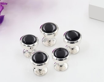 Gemstone Stud Buttons, Sterling Silver Shirt Studs, Wedding Jewelry, Formal Accessories for Men, Handmade Shirt Studs, Best Gift for Him