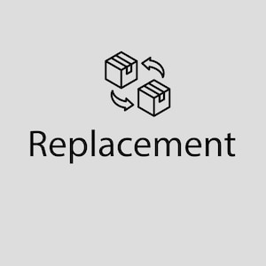 May include: Black and white line drawing of two boxes with arrows indicating a replacement or exchange.