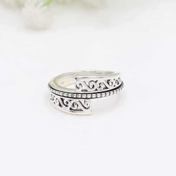 Fidget Ring, Sterling Silver Spinner Ring, Anxiety Ring, Meditation Ring, Anxiety Thumb Ring, Women's Silver Ring, Men's Fidget Ring