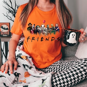 FRIENDS HALLOWEEN SHIRT - Halloween Horror Characters Shirt, Halloween Shirt, Horror Characters Friends Shirt for Gift, Halloween Tee Shirt