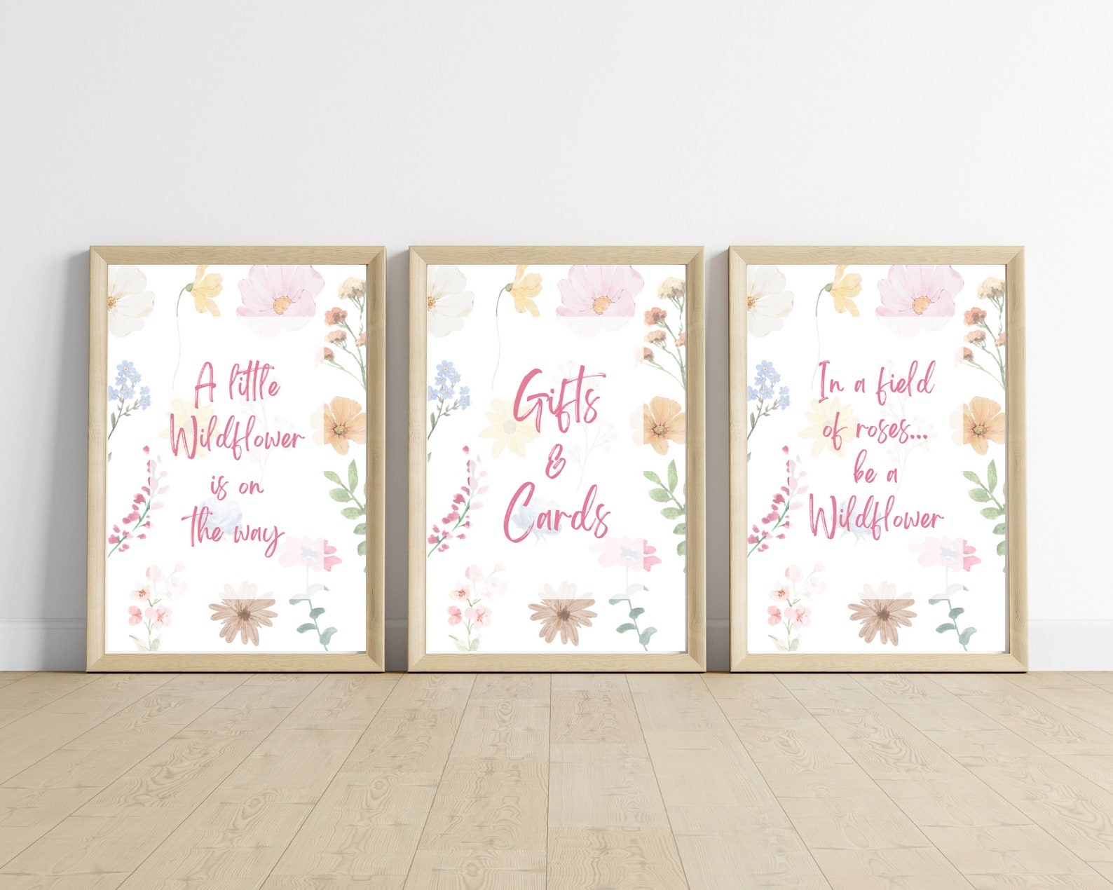 Wildflower Baby Shower – Printable Tabletop Signs