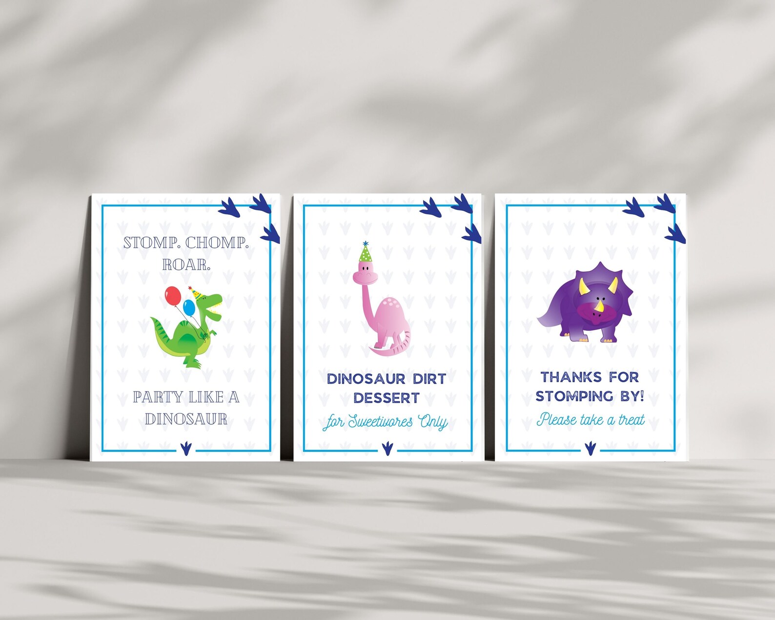 Dinosaur Birthday Tabletop Signs