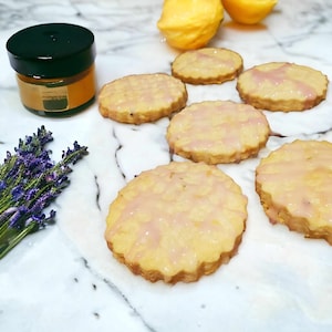 Allison - Lavender Shortbread Cookie with Honey and Lemon Glaze