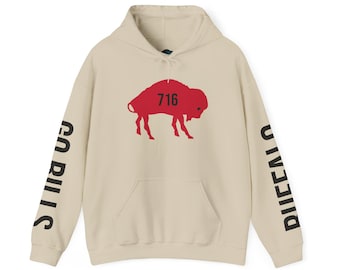 Buffalo Bills Unisex Hoodie, Buffalo NY Sweatshirt, Bills Mafia Hooded Jumper, Ruff Buff Pullover, Go Bills Shirt, NFL Fan Apparel