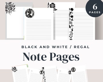 Enhance your productivity and creativity with our stylish and practical Note-Taking Sheets with a white and black element design.