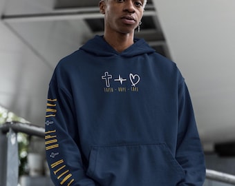 Geloof hoodie, Jezus is koning, christelijke hoodie, Jezus hoodie, liefde Jezus hoodie, christelijke hoodie, God hoodie, uniseks cadeau,