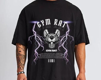 Gym Rat Pump Cover, Unisex Oversized Shirt, Workout T-shirt, Men's Pump Cover, Women's Pump Cover, Funny Pump Cover, Bodybuilder Pump Cover.