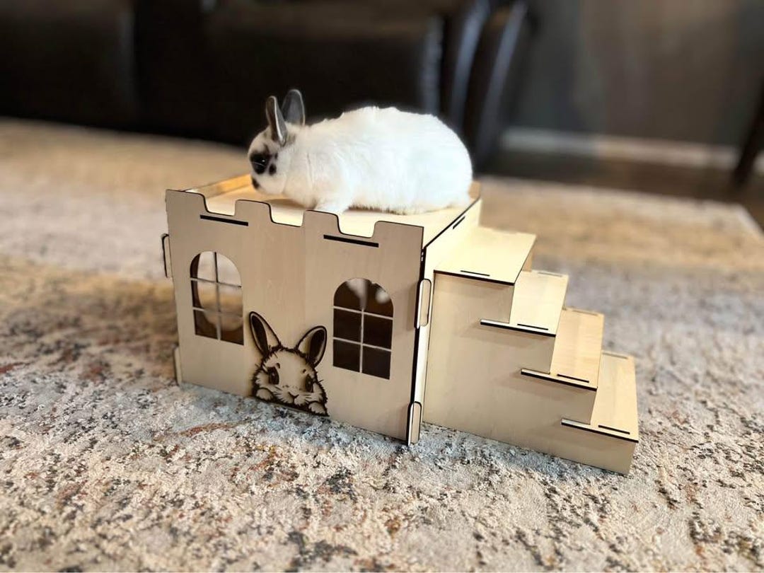 Rabbit House, Rabbit Hideout, Wooden Rabbit House, Rabbit Castle ...