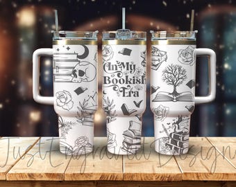 Reading Tumbler SVG custom Book Tumbler Bookish Engraved Tumbler svg just one more chapter book lover svg tumbler laser wrap