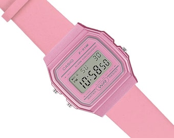 Custom Pink Casio F91W With Pink Leather Band